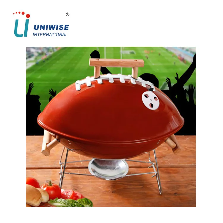 Oval Ball Barbecue Grilling American Football Shaped Charcoal Bbq Grill
