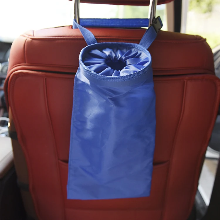 Car interior washable oxford hanging back seat garbage bag organizer for car