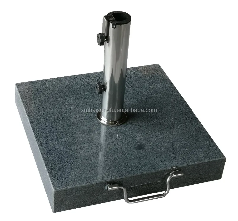 Square Granite Parasol Umbrella Base With Handle Carry Buy Square Umbrella Base,Granite