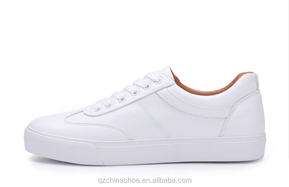 Fashion Manufactory Casual Sports Shoes School Kids Plain White Shoe ...