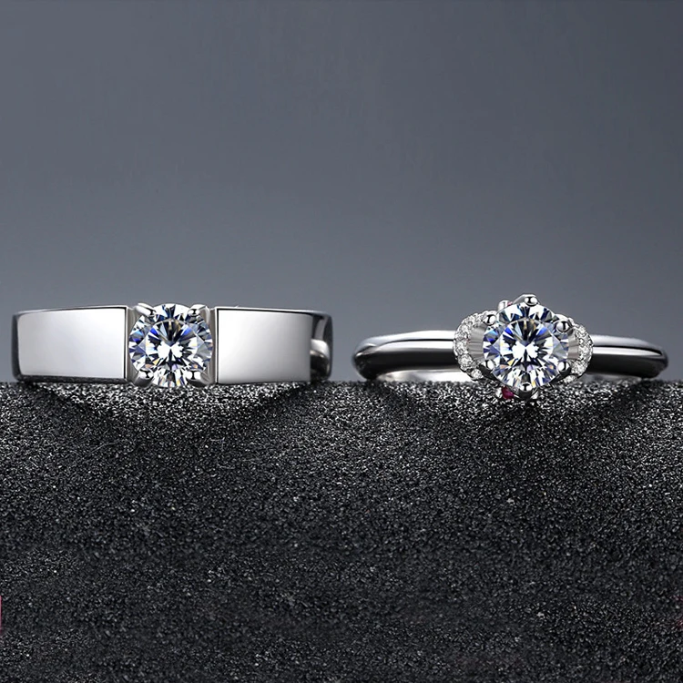 Prince Princess Lover Couple Rings His and Her Promise Rings Engagement Wedding Rings