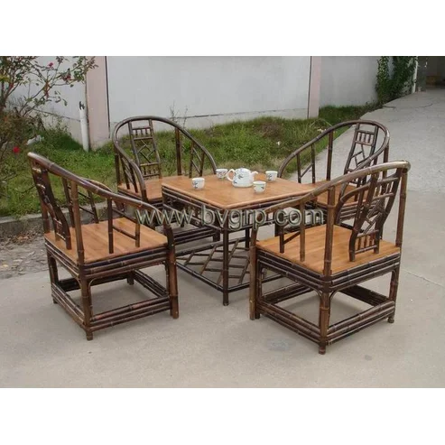 
Outdoor bamboo or wooden table and chair set 