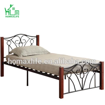 سرير من المعدن البلوري مع أرجل خشبية Buy إطار سرير معدني فردي بأرجل خشبية سرير معدني فردي سرير Product On Alibaba Com