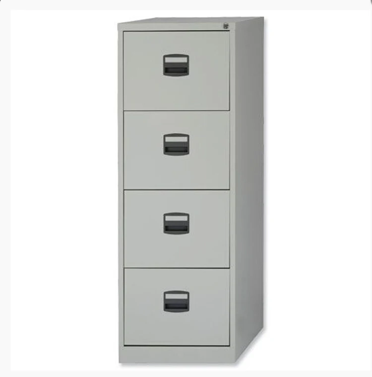 Black Office Hippo 4-Drawer Bisley Contract Steel Filing Cabinet 