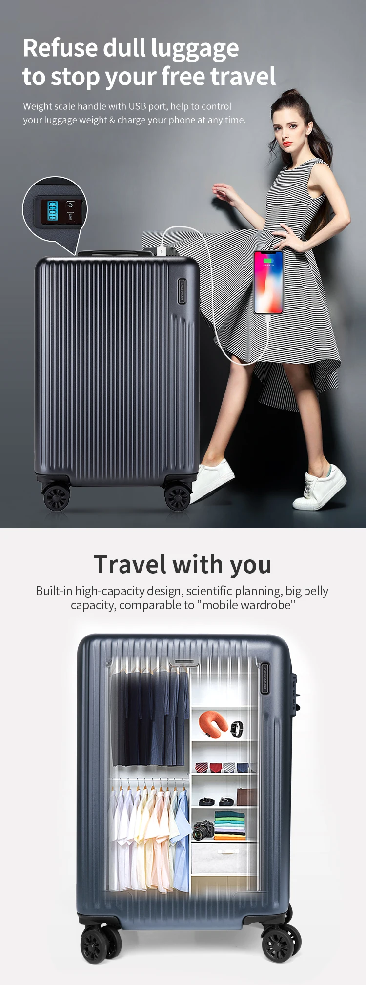 suitcase that can charge your phone