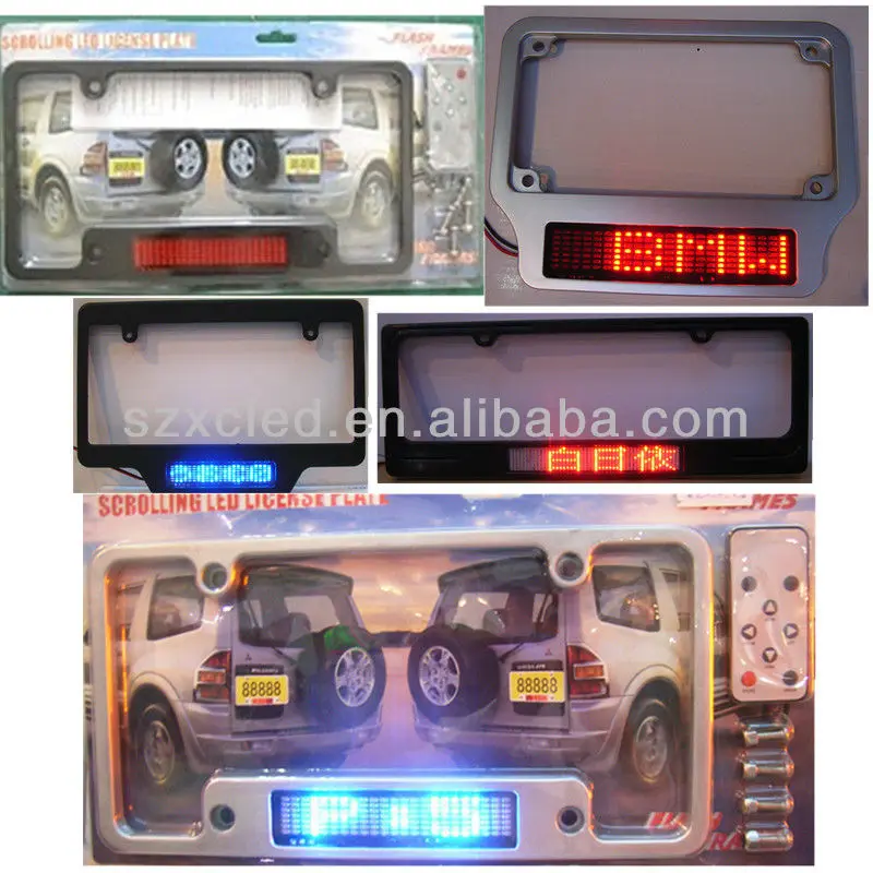 12V LED english car license panel/ 7x23/12x48/12x36 pixel