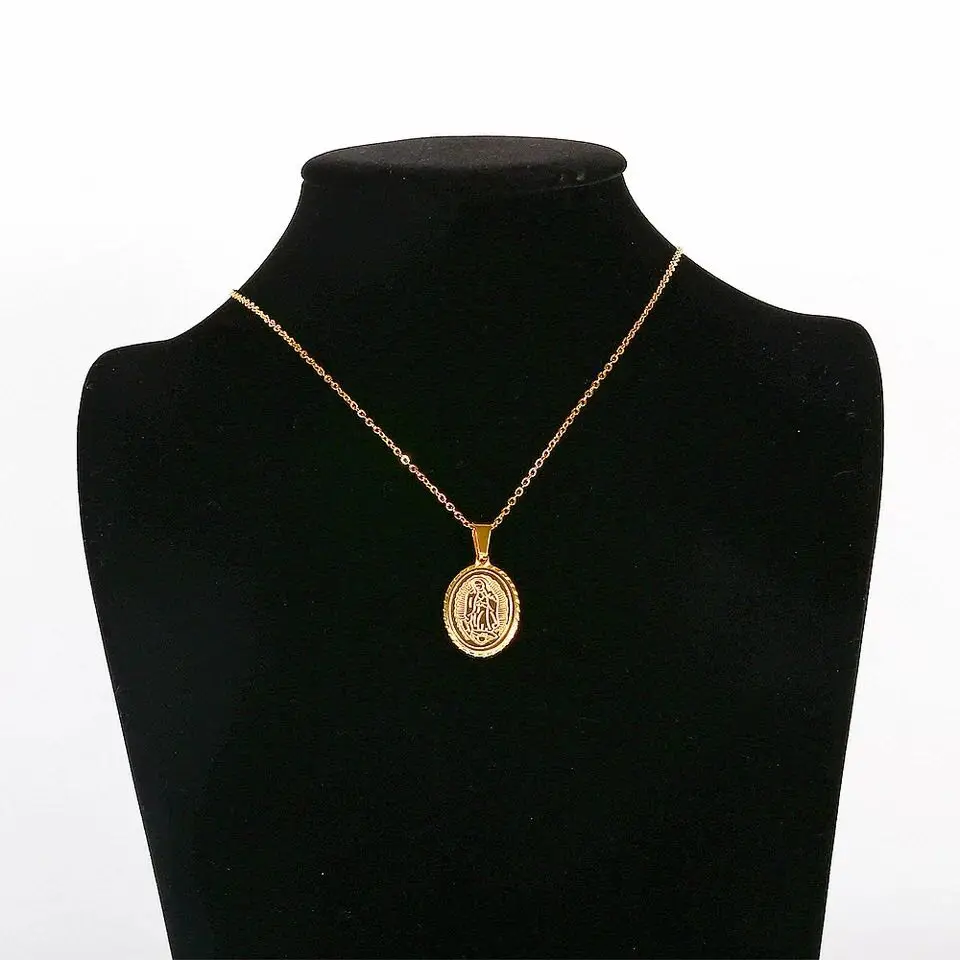 Stainless Steel Beautiful Antique Virgin Mary Pendant Necklace For ...