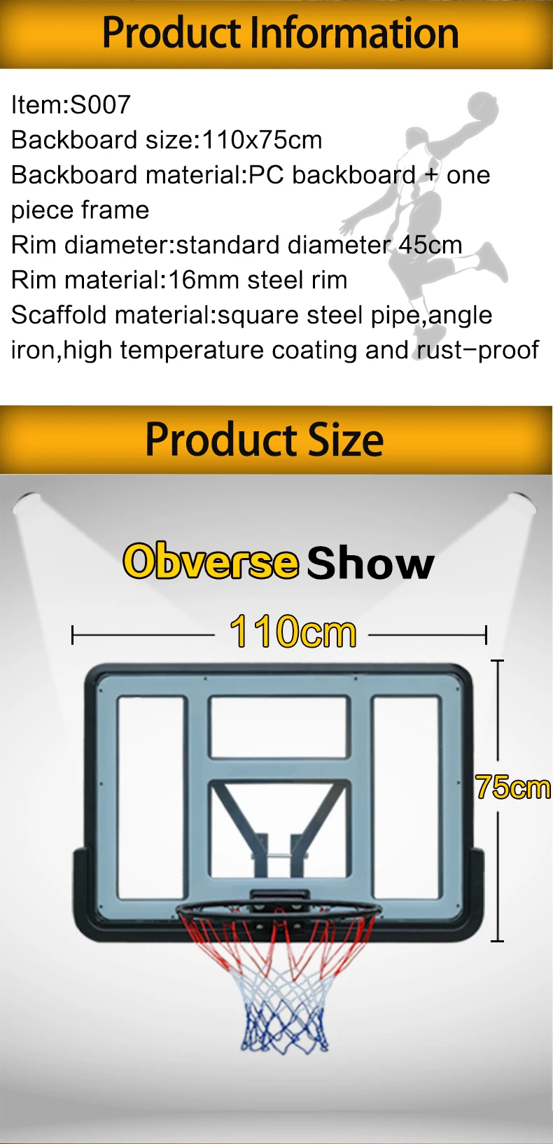 Adjustable Height Fiberglass Basketball Backboard With Ring Buy