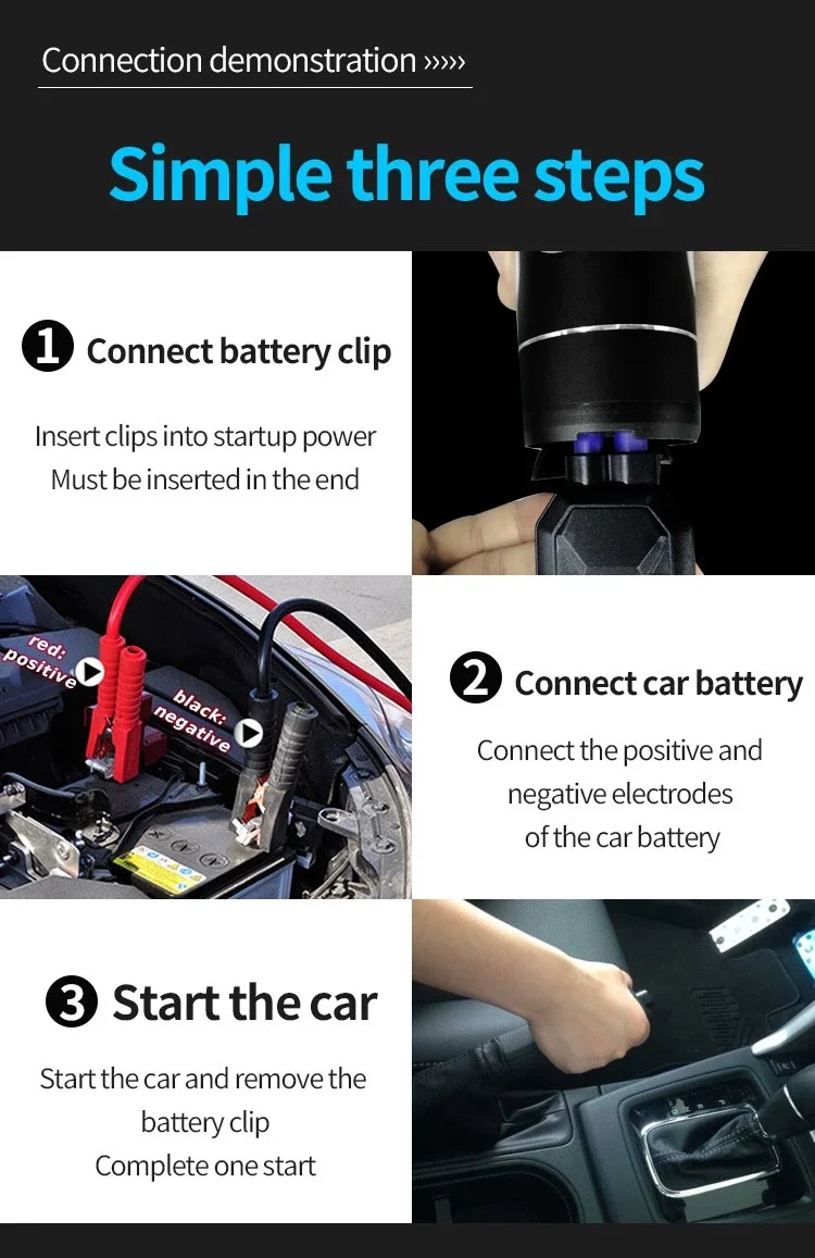 Multi-function Car Jump Starter, Mobile Power Supply, Laptop Power Supply