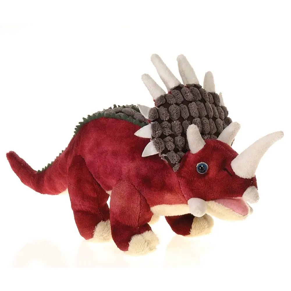 orange triceratops plush