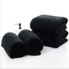 Manufacturers selling black cotton bath towel never rub off big towel used in hotel, hotels, bath, beauty salon