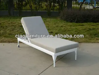 malaysia white rattan chaise