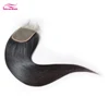 Raw unprocessed 5 5 light brown lace closure,virgin brazilian straight hair with closure,human hair closure with skin part