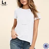 2017 Wholesale women t shirt striped plain short sleeve round neck ladies t shirt