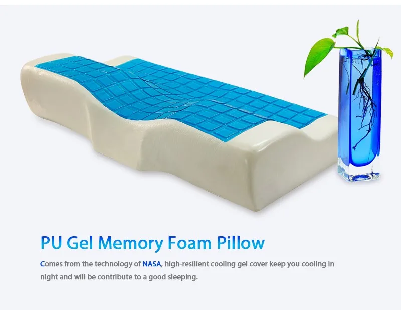 High Quality Cooling Dispel Heat Water Memory Foam Aqua Gel Pillow