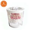 PVC Flower Boxes With Custom Logo Printed Round Flower Rose Box With Transparent Lid