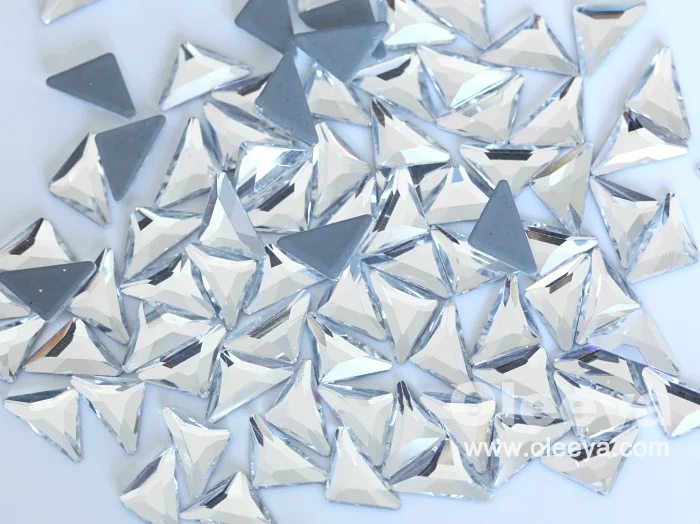 Hot Sale High Reflection and Strong Glue Glass Flat Back Hotfix Stone 2.5*5mm Rectangle Shaped Austria Fancy Hot Fix Rhinestone