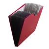 PP expanding file with coded index sticker , A4 accordion plastic file folder for office