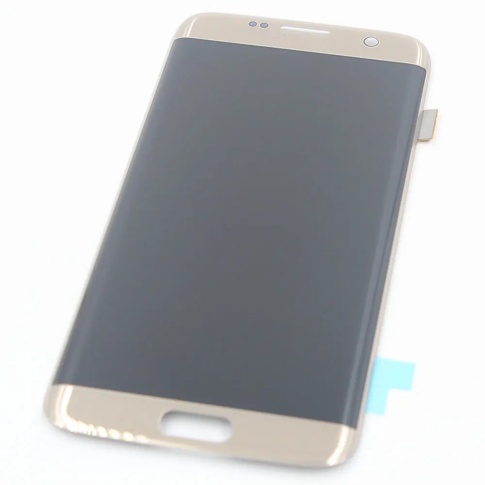 hot sell original lcd screen for Samsung galaxy S7 edge G935 gold lcd screen replacement S7 edge G935 lcd display