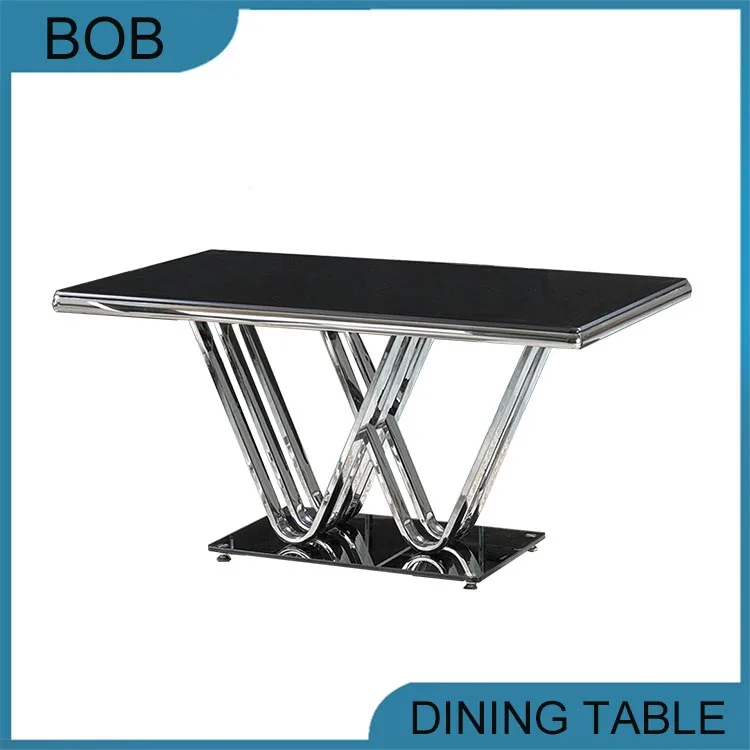 stainless steel dining table design/plexiglass industrial dining table