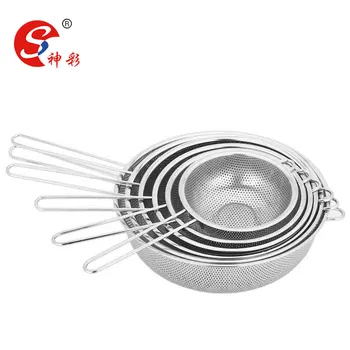 stainless steel colander with long handle