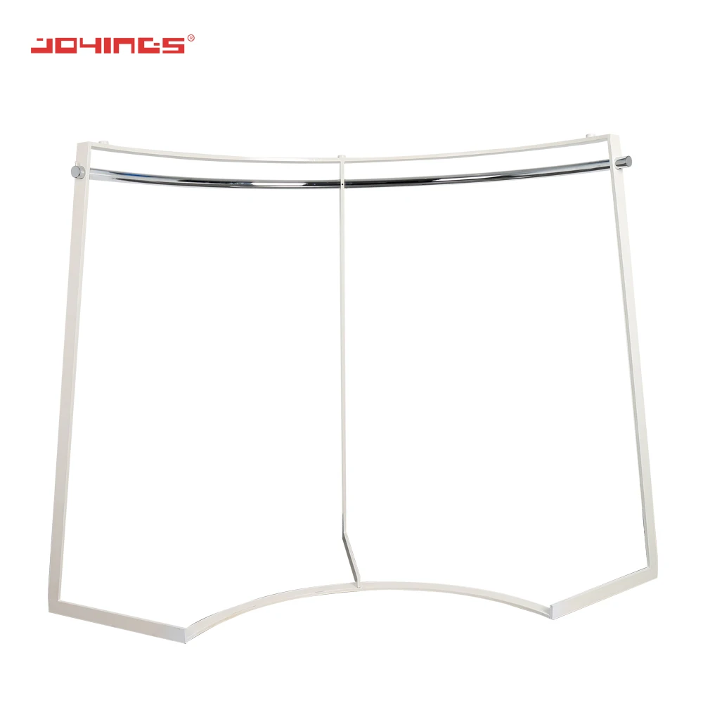 Shop Display System Floor Stand Metal Straight Rail Hanging Garment