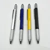 phone rack multifunctional metal tool pen with screw driver and phone touch tip