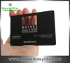 Black Metal Business Card With White Spot Coloring and Silver Laser Etching