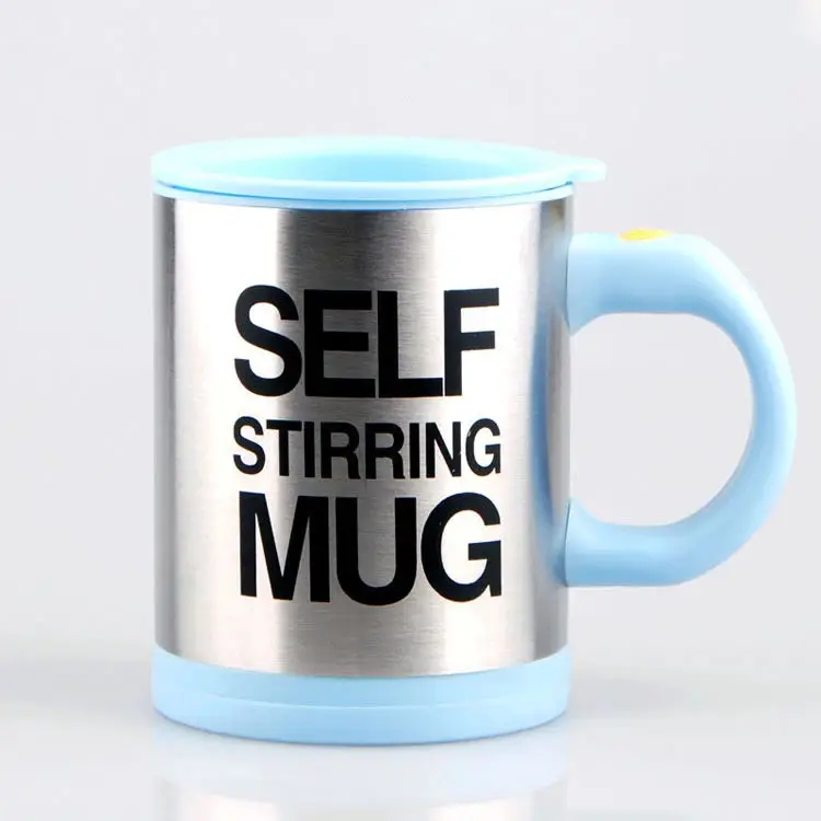 Double Insulated Self Stirring Mug Electric Lazy Automatic Mixing Stainless Steel Travel Coffee Mug