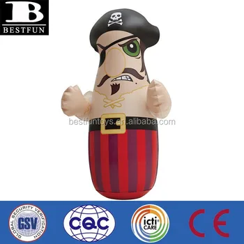 Pirate Boxer Design Kids Inflatable Punching Bag Custom Child Bags Plastic 3d Bop Toys Pirate Boxer Design Kids Inflatable Punching Bag Custom Child Bags Plastic 3d Bop Toys