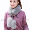 CX-S-186B 2019 New Fashion Cute Long Real Fox Fur Winter Scarf
