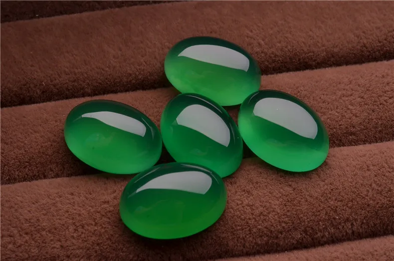 Loose Stone Beautiful Quality Green Onyx making For Jewelry Green Onyx 20 Piece Lot Cabochon Gemstone Size 10X14 MM Oval 125.00 Ctr