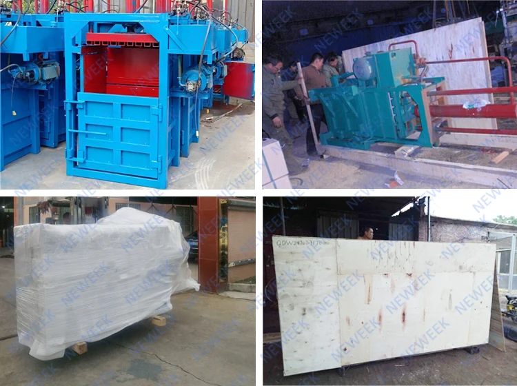 Neweek Hydraulic Vertical Waster Paper Scrap Tire Baler Machine For