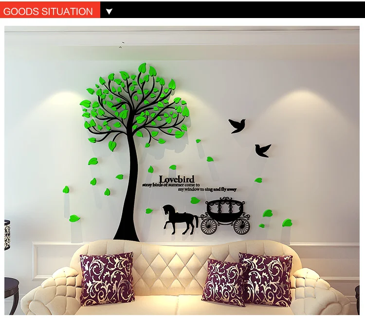 3d Wall Stickers Home Decor Xl Tree Wall Decals Art Acrylic Custom Tree