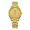 Gold Stainless steel water resistant quartz mens western wrist watch wristwatch