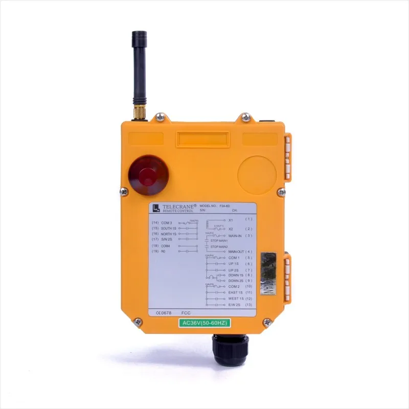 F24-6D 6 Buttons Double Speed Industrial  Hoist Crane Wireless Remote Control 