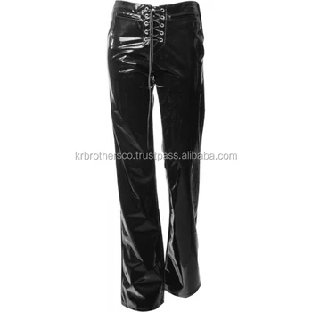 black pvc jeans