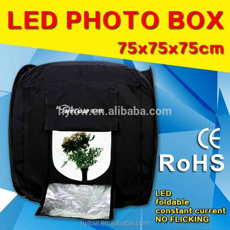 Hylow 75cm Cube Photography Light Box / Portable Photo Studio Light Box Tent Kit / Led Photo Box With Dimmer Switch