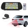 Support Car Radio 2 Audio Output 7'' LCD Rearview Display Anti-Glare Blue Mirror Back Sight Surveillance Reversing Car Monitor