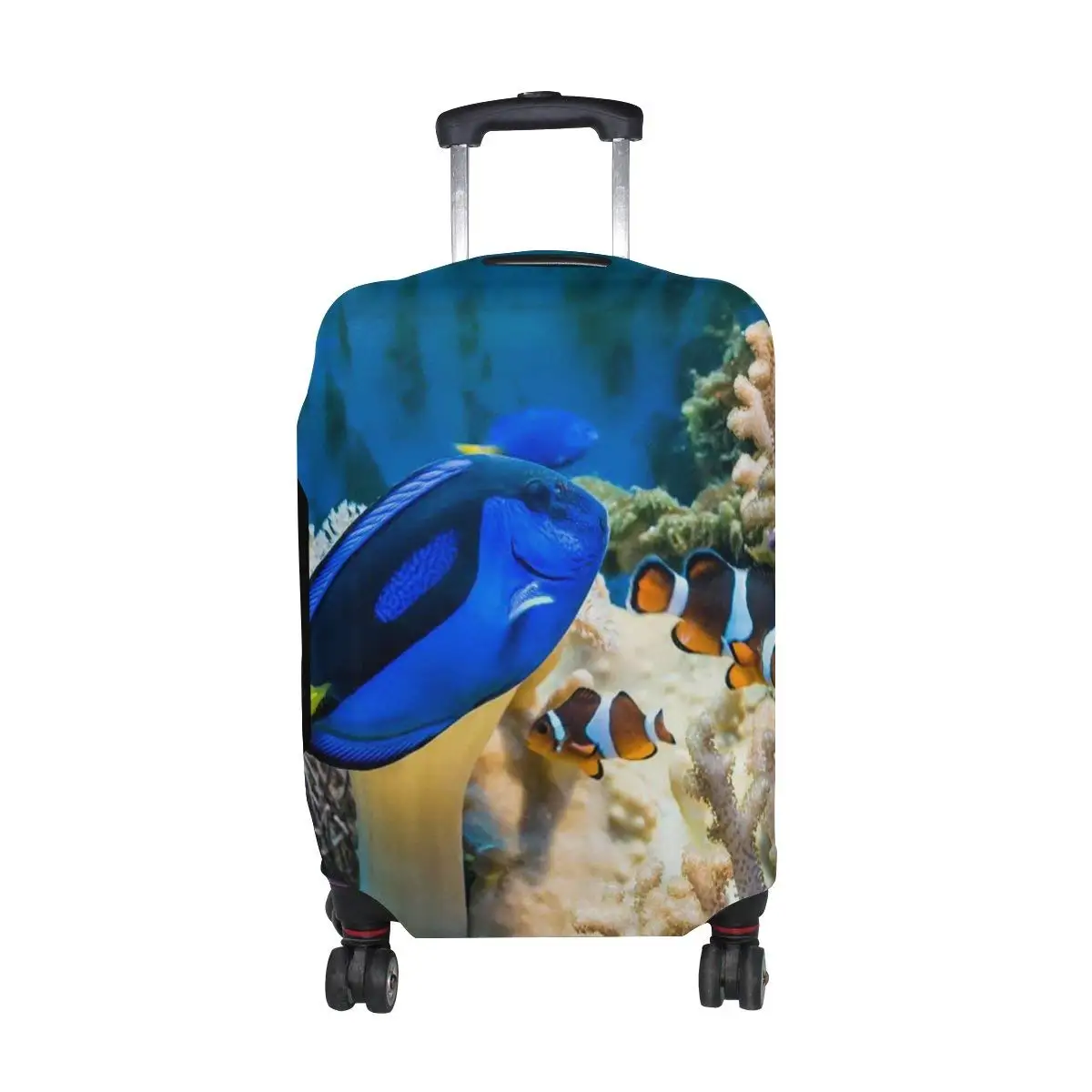 Buy Underwater World Corals Fish Travel Luggage Protector Baggage ...