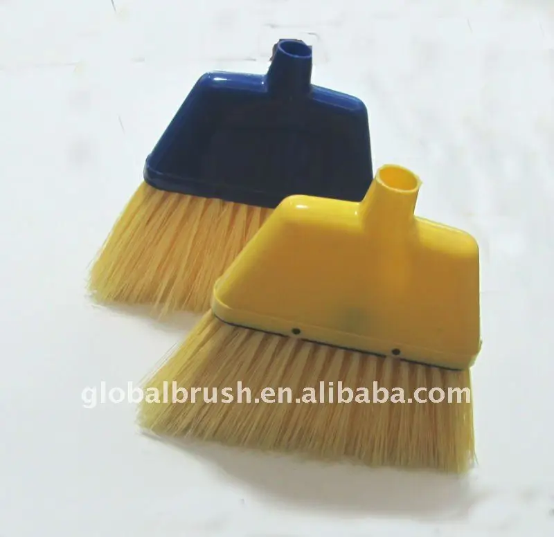 HQ8891 domésticos de plástico curling vassoura de limpeza pequeno com PET cerda/Ângulo de vassoura