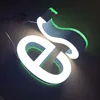 top quality dual lit building acrylic trimless channel letter storefront