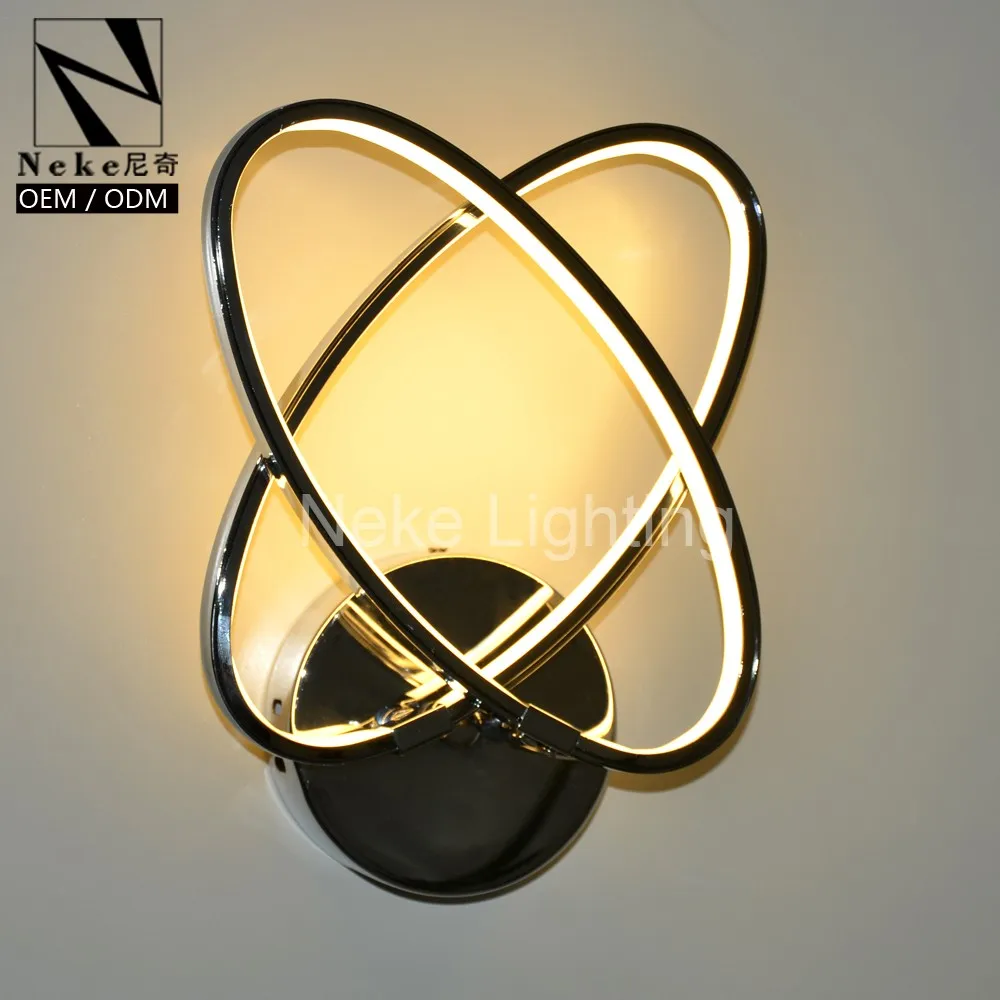 Modern simple two rings interior led wireless wall sconce