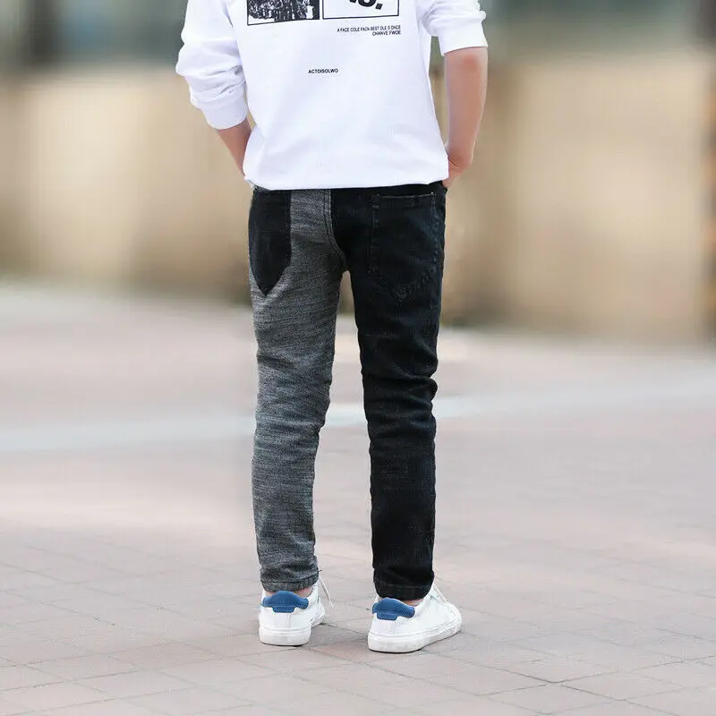 Jeans Brand Kids denim jeans Boys Trousers Clothes straight Children Jeans Cowboy elastic waist Pants factory price