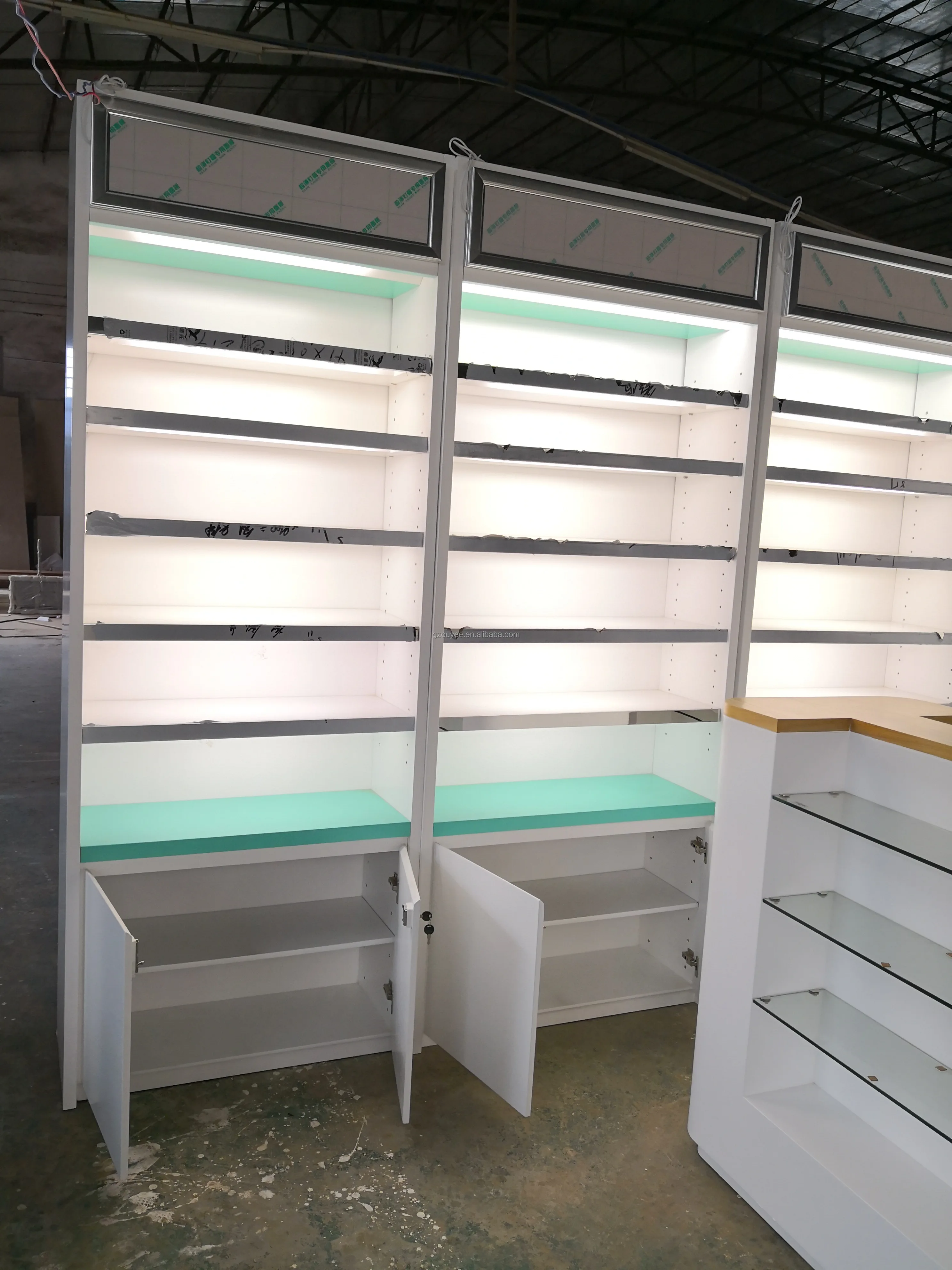 Good Cabinet Modern Medical Display Shelves Dispensary Drawers Retail