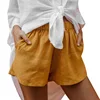 2019 New Arrivals Spring Summer Fashion Women Casual High Waist Solid Loose Cotton Linen Short Pants