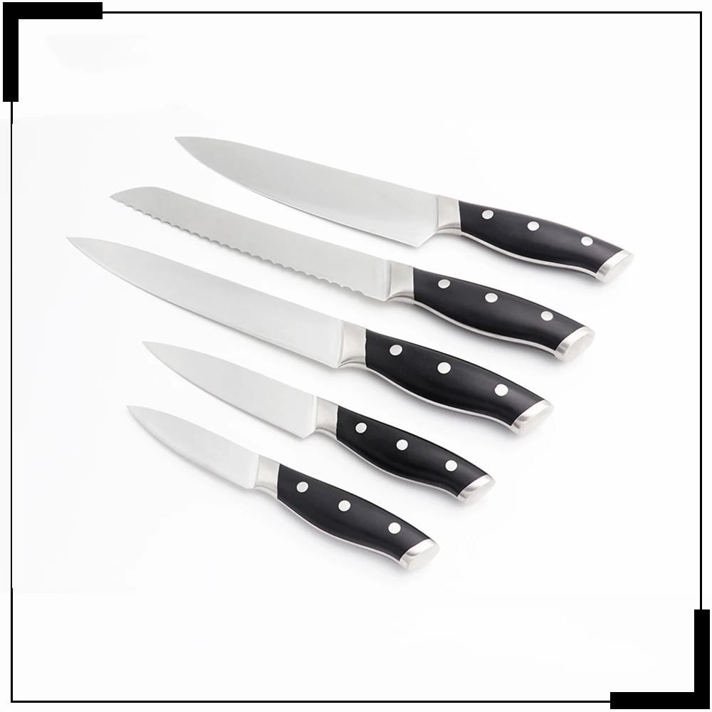 Professional Bolster Abs Handle Stainless Steel Kitchen Cutting