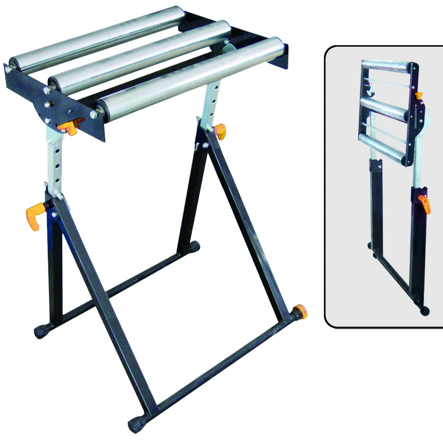 Heavy Duty Folding Roller Table For Woodworking Support 