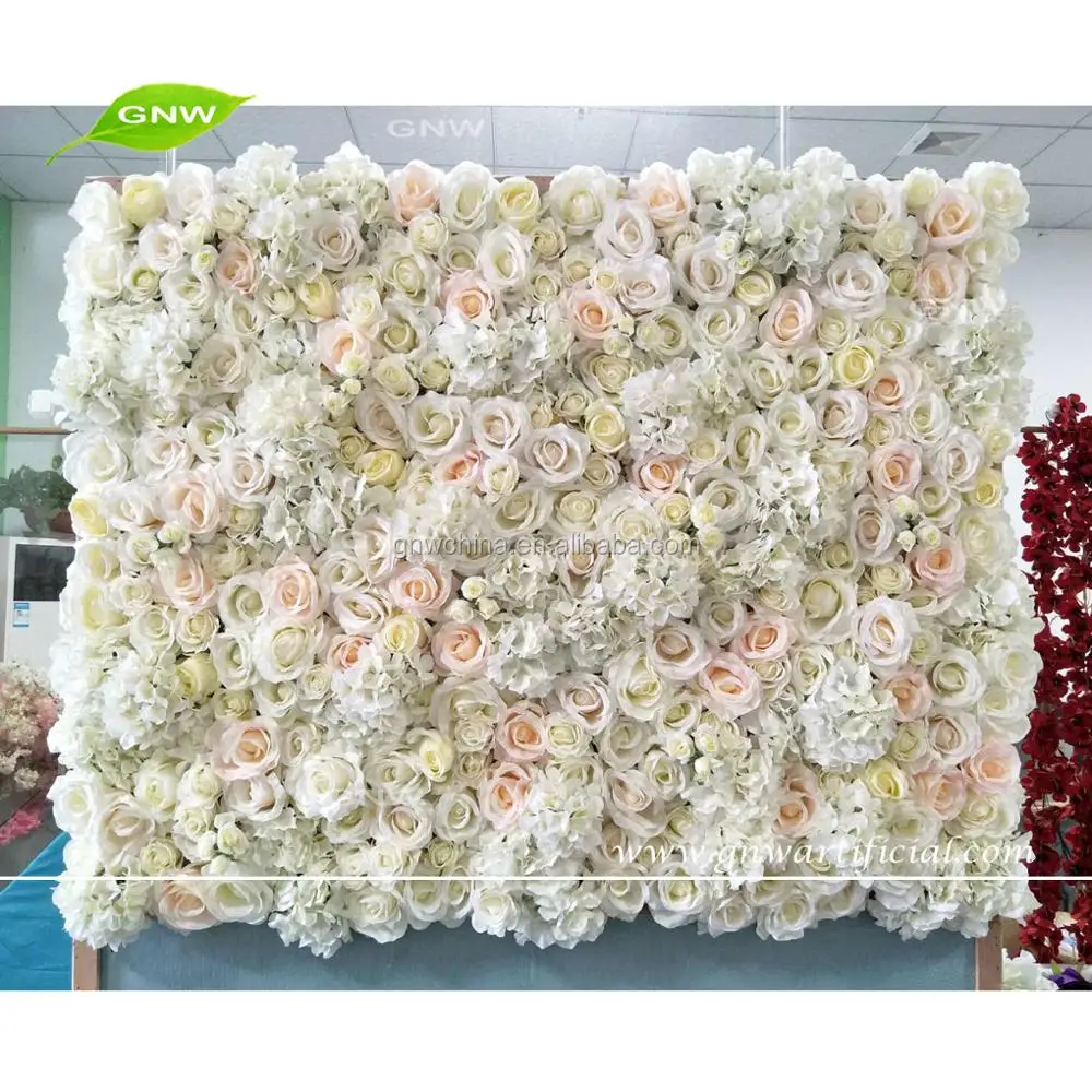 GNW FLW1707027 Rose hydrangea easy carry fabric backdrops for weddings