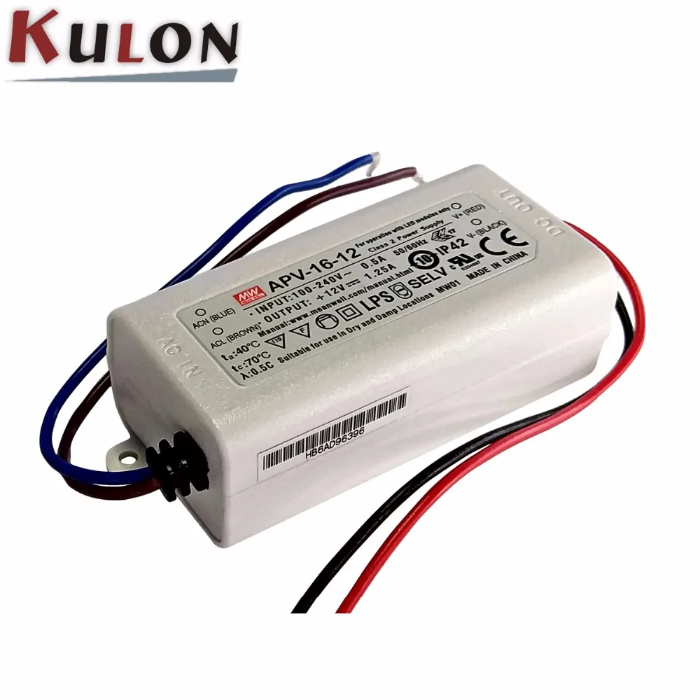 Constant Voltage Mean Well APV-8-12 AC-DC Single Output LED Driver